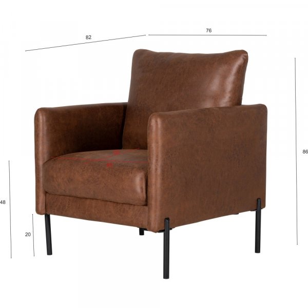 Kingsley nojatuoli - Konjakki (Ekonahka)