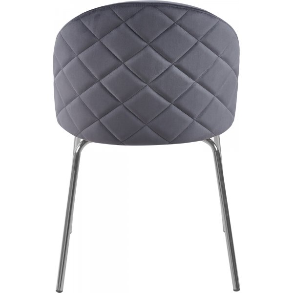 Ruokailuryhm Sumner 80 cm tammi/valkoinen, 2 Plaza-tuolia harmaalla samettilla