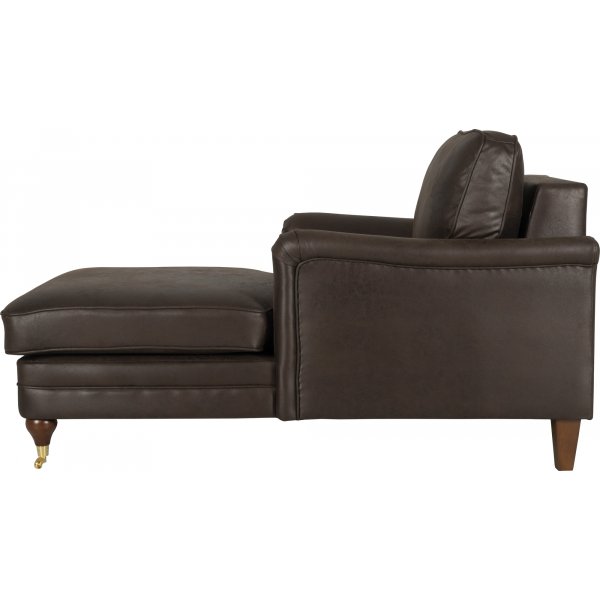 Howard Watford Deluxe Divaani nojatuoli - Vintage Brown Faux Leather