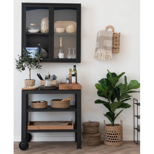 Taormina tarjoiluvaunu - musta