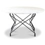 Terrazzo pyre sohvapyt  80 cm - Bianco Terrazzo & musta Star-metallirunko