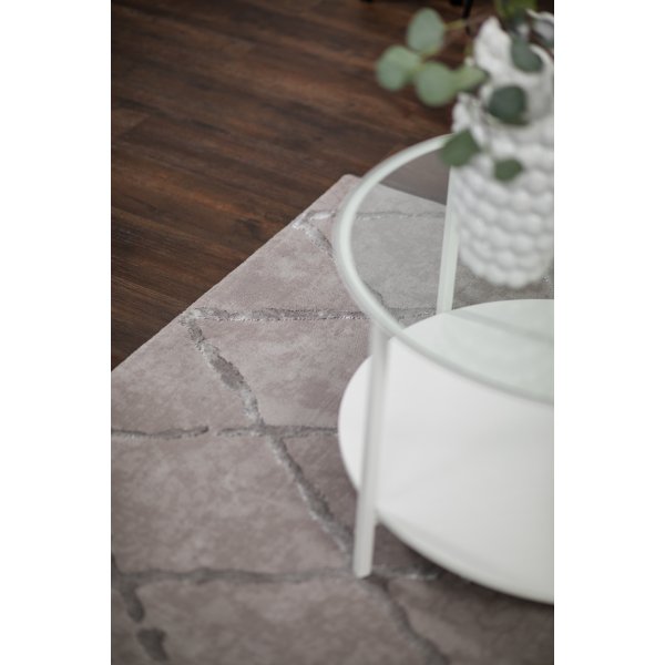 Karat Rhombus koneella kudottu matto Harmaa Karat Rhombus koneella kudottu matto Harmaa