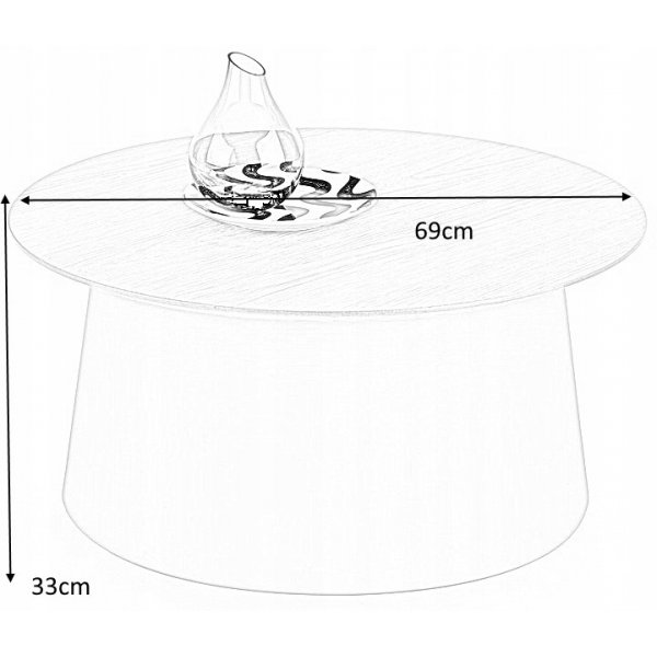 Saranda sohvapyt 69 cm - Valkoinen