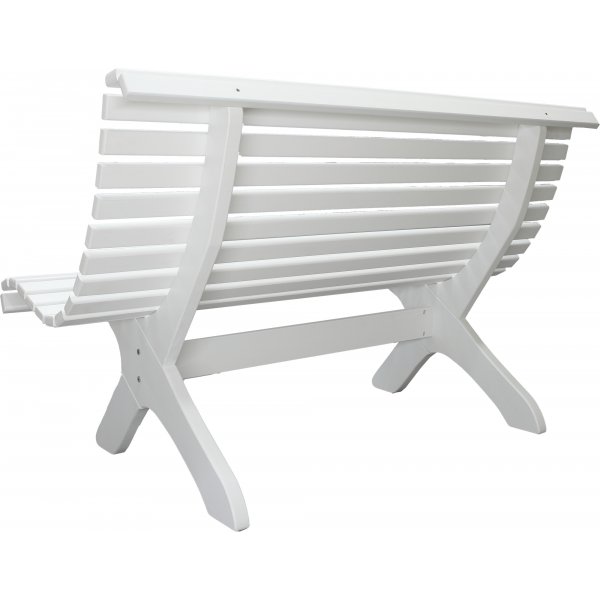 Lillesand 3-istuttava penkki - Valkoinen