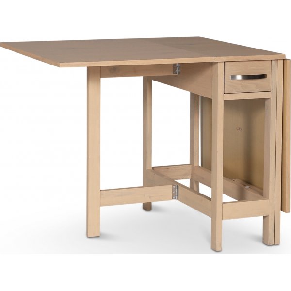 Fr taittopyt 30/90/150 x 80 cm - Whitewash + Huonekalujen jalat