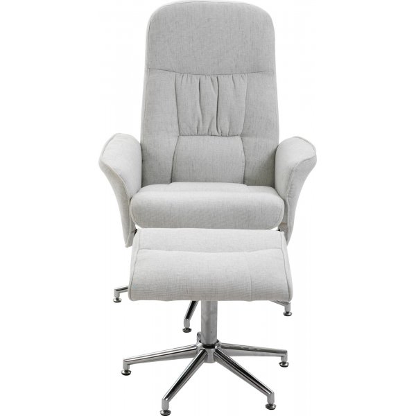 Julius lepotuoli rahialla - Harmaa kangas Julius lepotuoli rahialla - Harmaa kangas