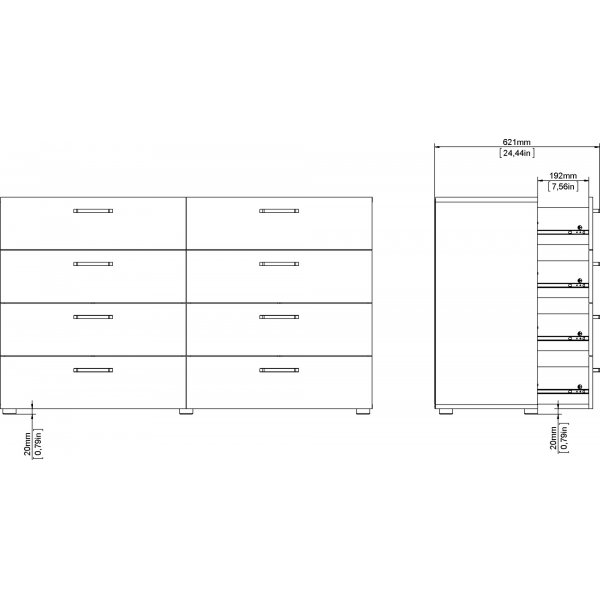 Dallas leveä lipasto - Tummanruskea Dallas leveä lipasto - Tummanruskea