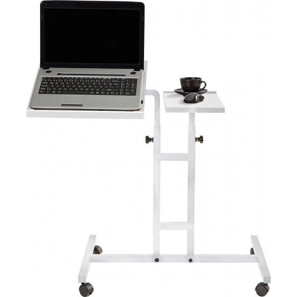 Glen kannettavan tietokoneen pöytä 67x45,5 cm - Valkoinen (pyörillä) Glen kannettavan tietokoneen pöytä 67x45,5 cm - Valkoinen (pyörillä)