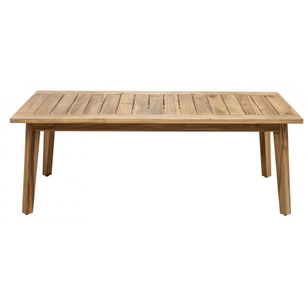 Inez ulkosohvasetti sohvap�yd�ll� - Harmaa keinorottinki ja akaasia | Kulmasohva