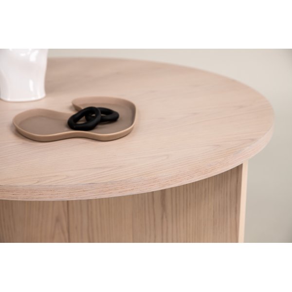 Melker sohvapöytä Ø65 cm - Whitewash Melker sohvapöytä Ø65 cm - Whitewash