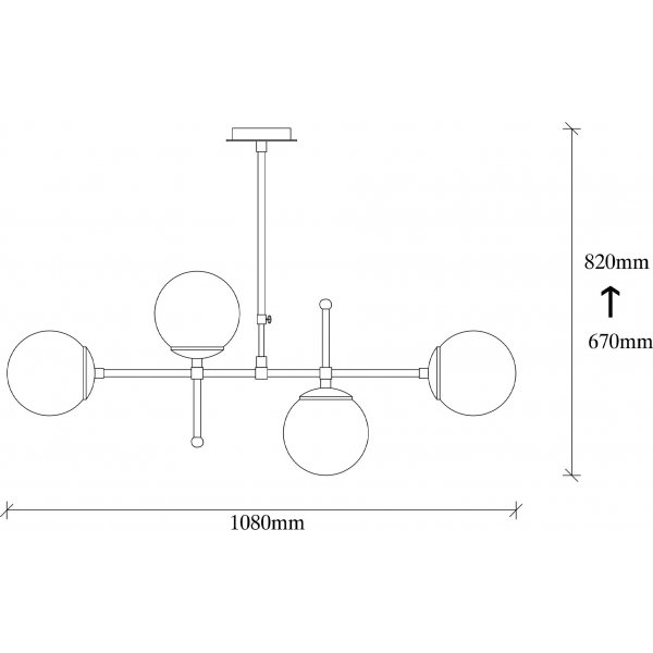Mudoni kattovalaisin 951-1 - Kulta/valkoinen Mudoni kattovalaisin 951-1 - Kulta/valkoinen