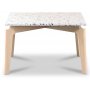 Terrazzo-sohvapyt 75x75 cm - Cosmos Terrazzo & White washed oak -runko