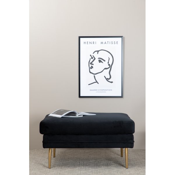 Savanna pouf - Musta sametti Savanna pouf - Musta sametti