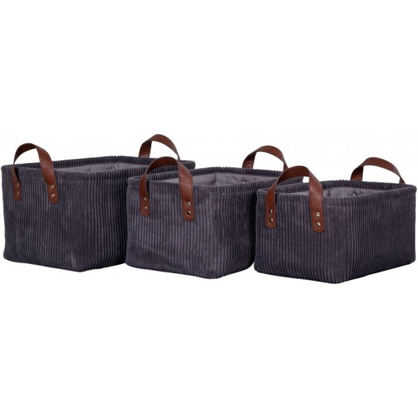 Augusta Basket - harmaa - 3 kpl