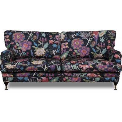 Spirit 3-istuttava Howard sohva kukkakangasta - Eden Parrot Black