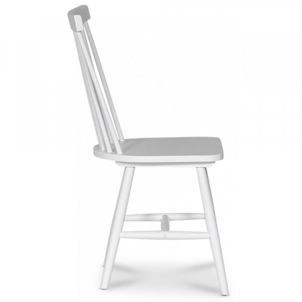 Ruokailusarja: Dalarös pyöreä ruokapöytä valkoinen / öljytty tammi sisältää 4 Karl korituolia Ruokailusarja: Dalarös pyöreä ruokapöytä valkoinen / öljytty tammi sisältää 4 Karl korituolia