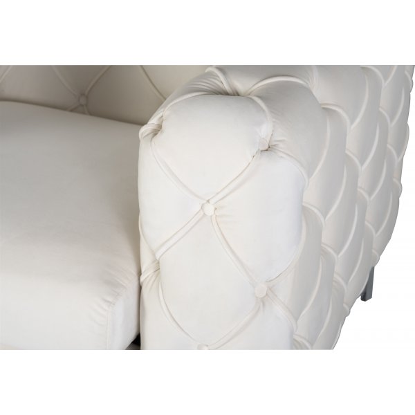 Como nojatuoli beigeä samettia + Huonekalujen puhdistus Como nojatuoli beigeä samettia + Huonekalujen puhdistus