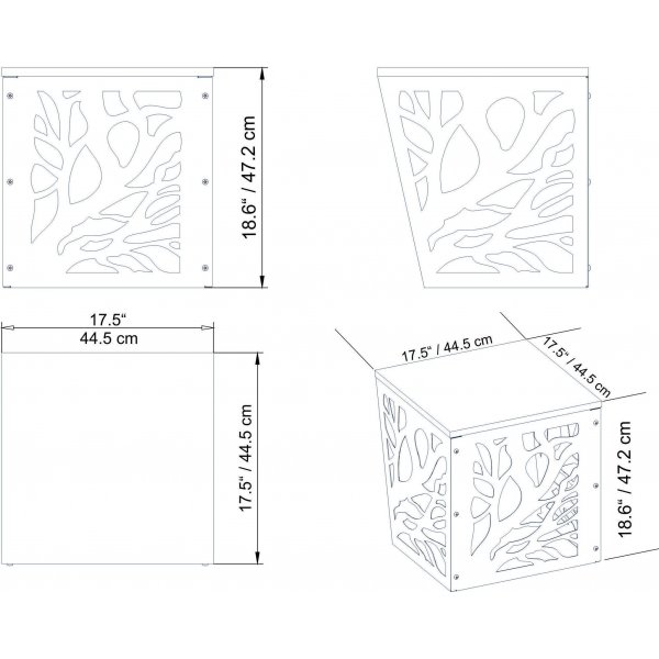 Tonga sivupöytä 44,5 x 44,5 cm - Pähkinä/musta Tonga sivupöytä 44,5 x 44,5 cm - Pähkinä/musta