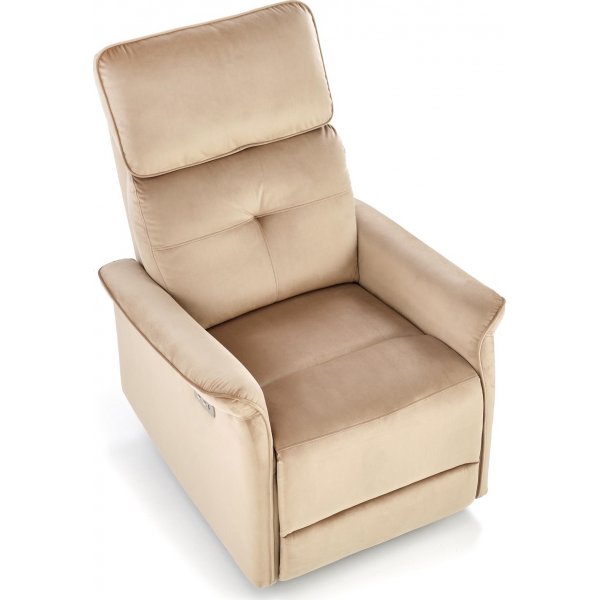 Semir sähköinen lepotuoli, jossa USB - beige sametti Semir sähköinen lepotuoli, jossa USB - beige sametti