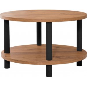 Roby sohvapöytä Ø70 cm - Musta/mänty Roby sohvapöytä Ø70 cm - Musta/mänty