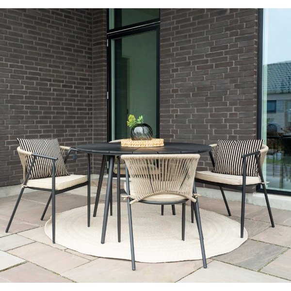 Atlanta ruokapöytä Ø120 cm - Musta Atlanta ruokapöytä Ø120 cm - Musta