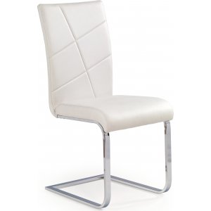 Amber-tuoli - Valkoinen (PU) / Kromi