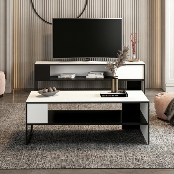 Concord sohvap�yt� 120 x 60 cm - Valkoinen/musta