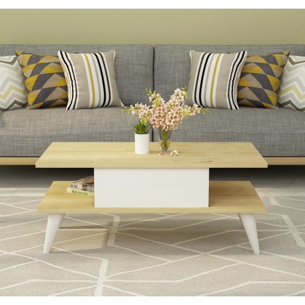 Beta sohvapöytä - Sapphire tammi/valkoinen Beta sohvapöytä - Sapphire tammi/valkoinen