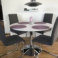 Asiakaskuva Ibiza- ruokapöytä 110cm halkaisija - Valkoinen / Kromi