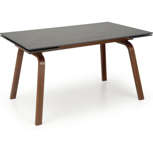 Lozano ruokapyt 140-200 x 82 cm - Musta marmori/phkin