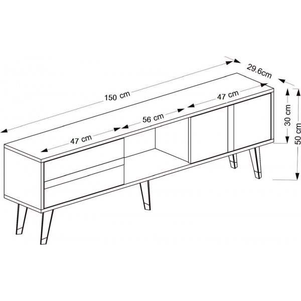 Vania TV-taso - Antrasiitti/hopea Vania TV-taso - Antrasiitti/hopea
