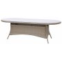 Ruokailuryhm 8 tuolia ja ruokapyt 230 x 100 cm beige/luonnonvrinen - Menton/Pino