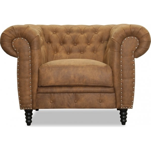 Ashford chesterfield -nojatuoli - Konjakki eco-nahka