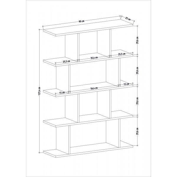Harmon kirjahylly tammea