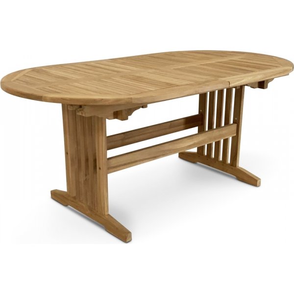 Salt soikea teak ruokapyt 150-210 cm perhonen - Tiikkipyt
