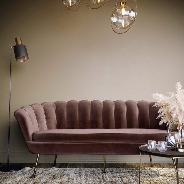 Velvet-sohva Kingsley 3-istuttava sohva - 180 cm Velvet-sohva Kingsley 3-istuttava sohva - 180 cm