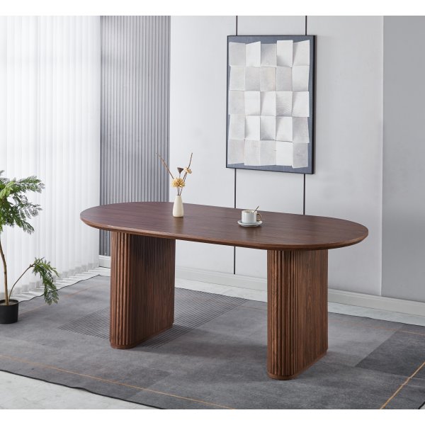 Callum ruokapöytä 180x90 cm - Tummanruskeaksi petsattu tammi Callum ruokapöytä 180x90 cm - Tummanruskeaksi petsattu tammi