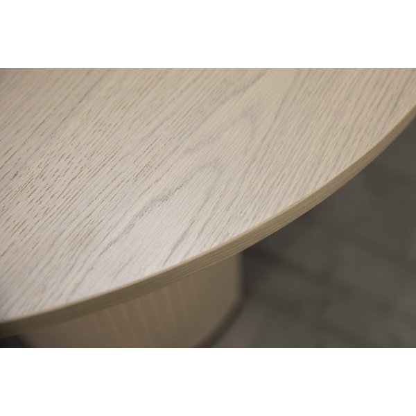 Soikea ruokapyt valkoiseksi kalkittuna 200x90 cm - Bianca