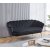 Kingsley 3-istuttava sohva samettia - musta / kromi