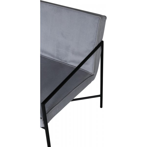 Tetra-nojatuoli - Harmaa vakosametti