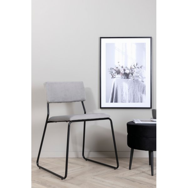 Frequency tuoli - Vaaleanharmaa sametti