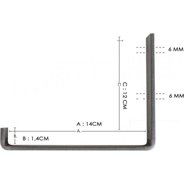 Lamba seinähylly 8 - Musta/tammi Lamba seinähylly 8 - Musta/tammi