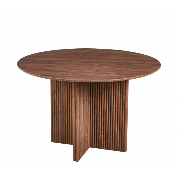 Crossby pyöreä ruokapöytä Ø120 cm - Tummanruskeaksi petsattu tammi Crossby pyöreä ruokapöytä Ø120 cm - Tummanruskeaksi petsattu tammi