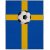 Jalkapallomatto Ruotsi - 133x170 cm