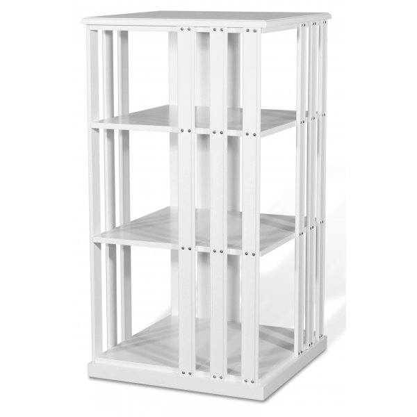 Kirjakaruselli / Kirjapyörä valkoinen - Kääntyvä 360º - korkeus 100 cm Kirjakaruselli / Kirjapyörä valkoinen - Kääntyvä 360º - korkeus 100 cm