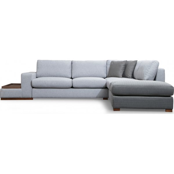 Silmukkakulmasohva - harmaa