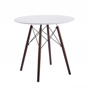 Vilgot pyöreä ruokapöytä Ø80 cm - Valkoinen / Tummanruskea Vilgot pyöreä ruokapöytä Ø80 cm - Valkoinen / Tummanruskea