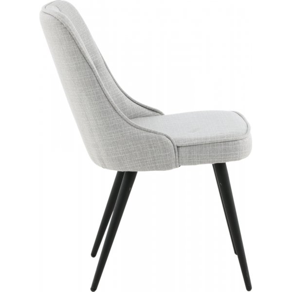 Alice Deluxe ruokatuoli - Vaaleanharmaa/musta