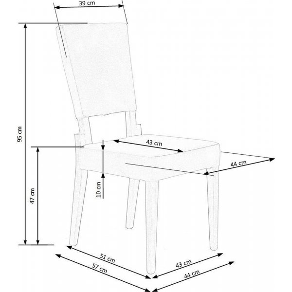 Daly ruokapöydän tuoli - tammi/harmaa Daly ruokapöydän tuoli - tammi/harmaa