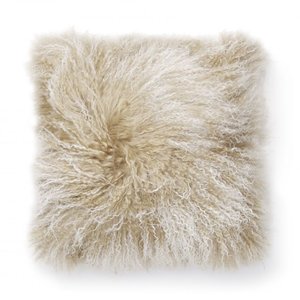 Shansi-tyynyliina, lampaannahka - Beige/valkoinen Shansi-tyynyliina, lampaannahka - Beige/valkoinen